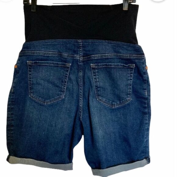 Maternity Bermuda Blue Denim Jean Shorts by Ingrid and Isabel Womens Size 10 - Picture 3 of 14
